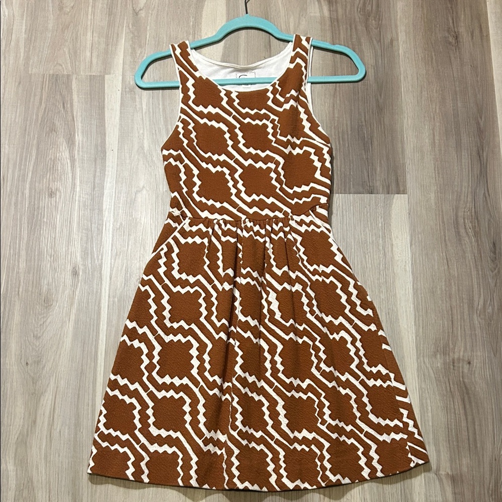 Anthropologie Post Mark Brown Dress